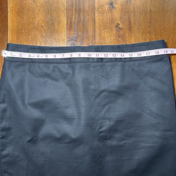 Liz Claiborne Black Pencil Skirt Size 16 Stretch Cotton Blend Career Classic - Picture 4 of 5